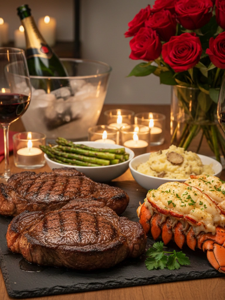 1. Splurge Surf Turf Ribeye Garlic Butter Lobster Tails