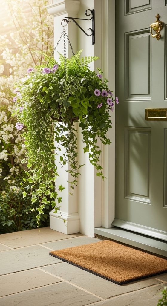 10. Hanging Basket Near the Door