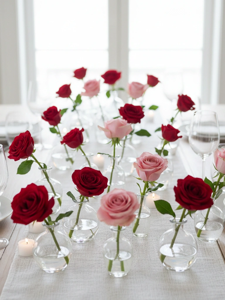 10. Mini Bud Vase Cluster Centerpieces Easy Elegant