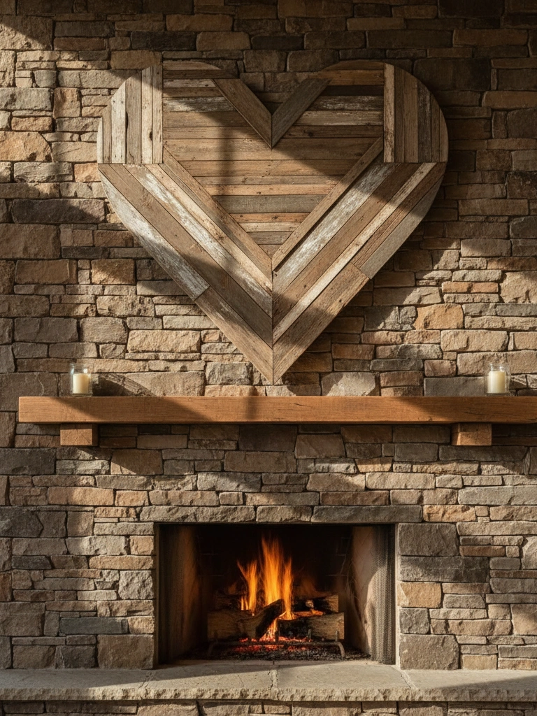 10. Reclaimed Wood Heart Wall Hanging