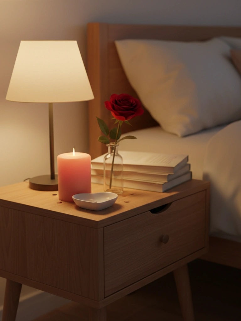 11. Bedside Table Valentine Styling