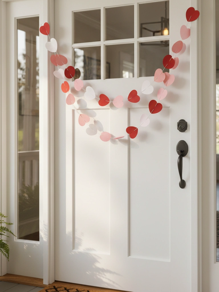 11. Heart Garland Framing the Doorway