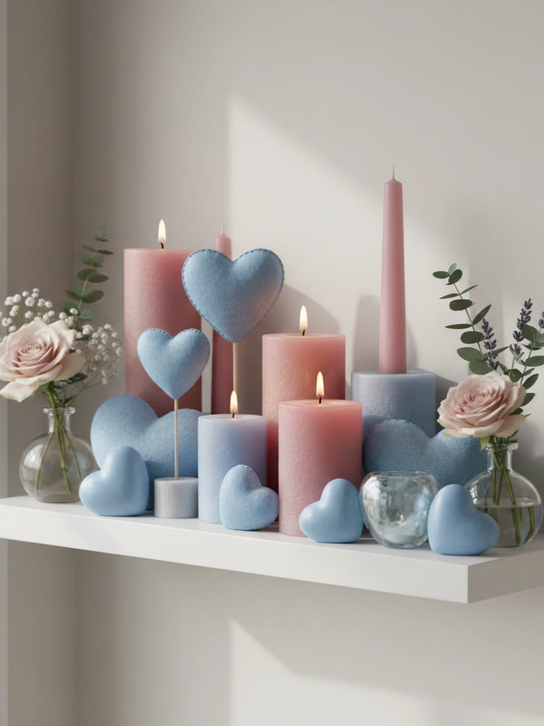 11. Pastel Blue Heart Decorations