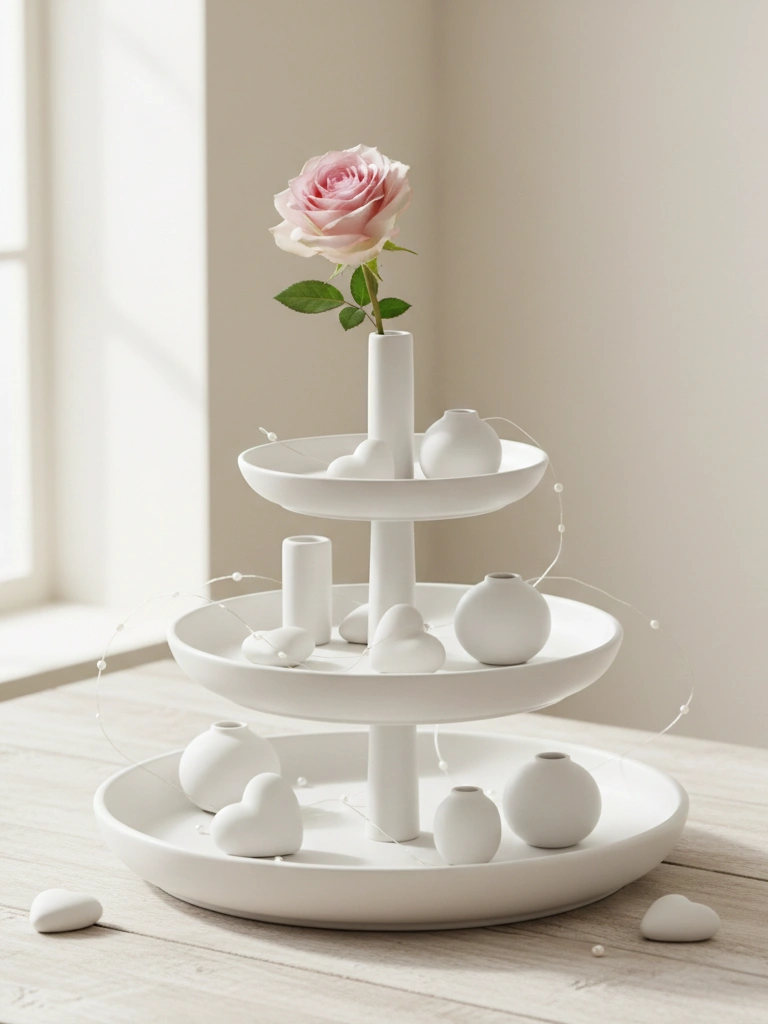 11. Simple White Heart Ceramics