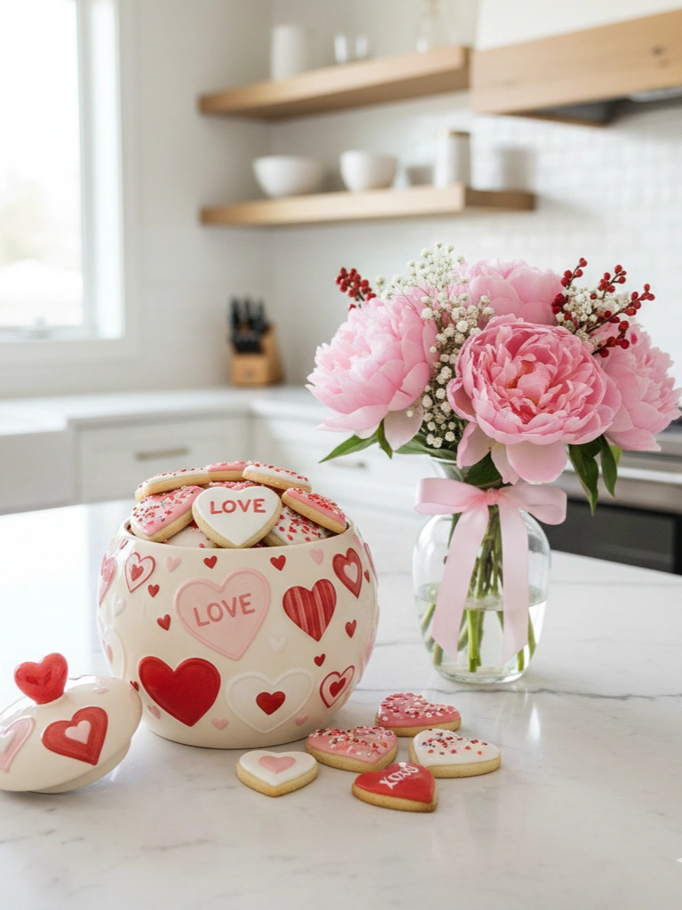 11. Valentine Cookie Jar Display