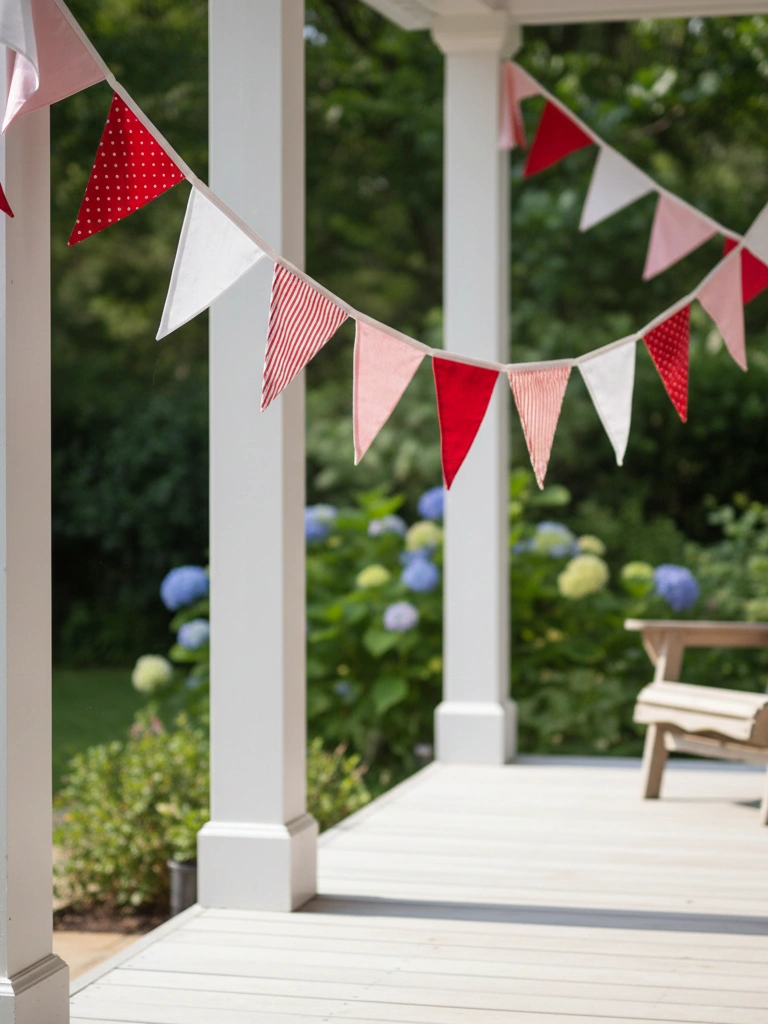 11. Valentines Day Bunting Between Posts