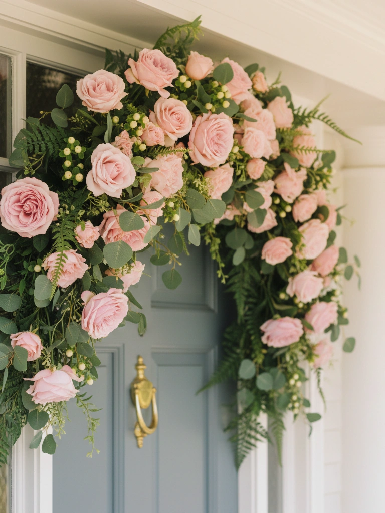 12. Floral Swag for the Door Top