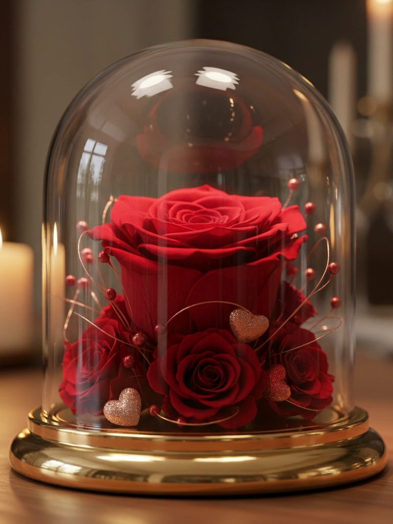 12. Glass Cloche Valentine Display