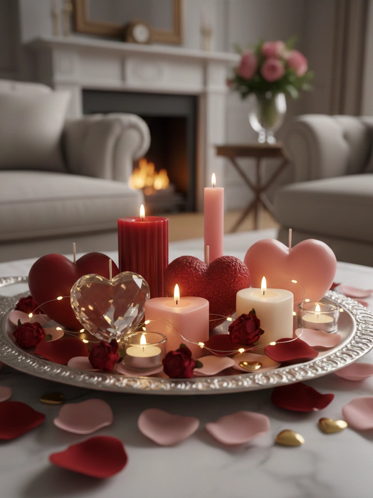 12. Heart Shaped Candle Display