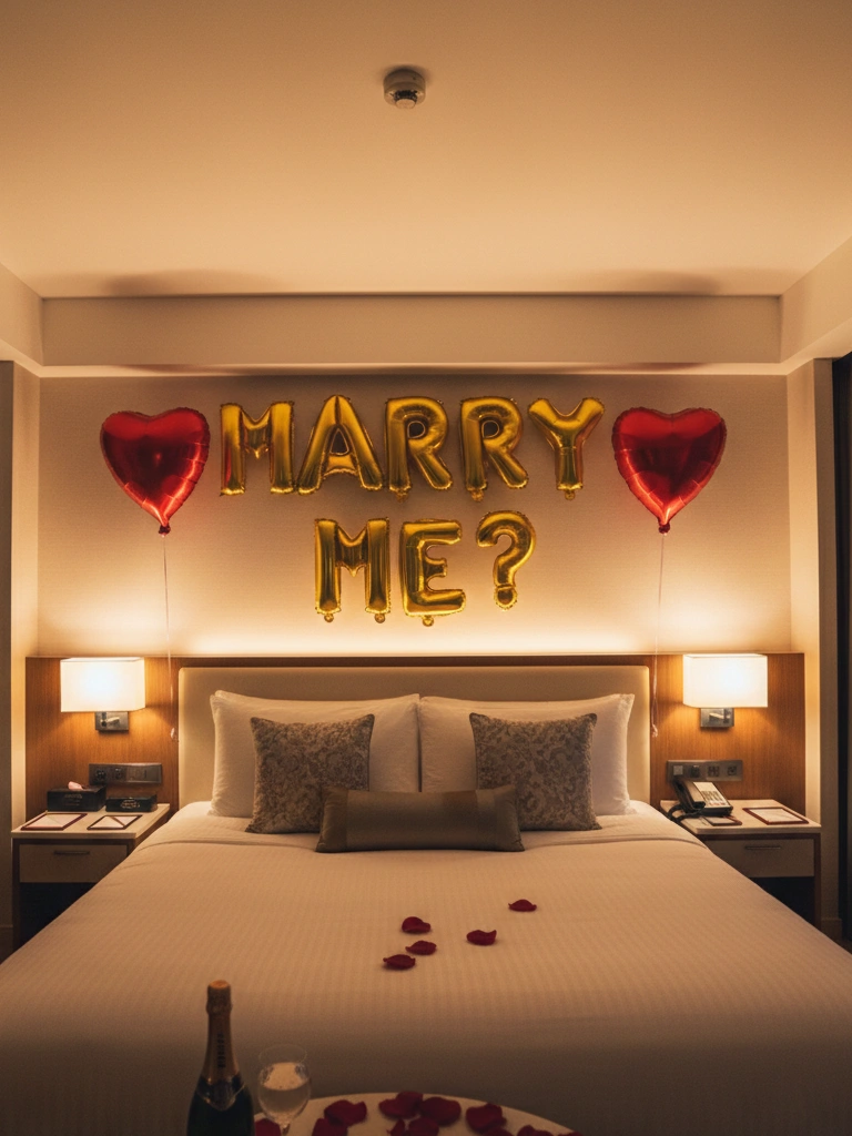 12. Love Letter Balloon Banner on the Wall