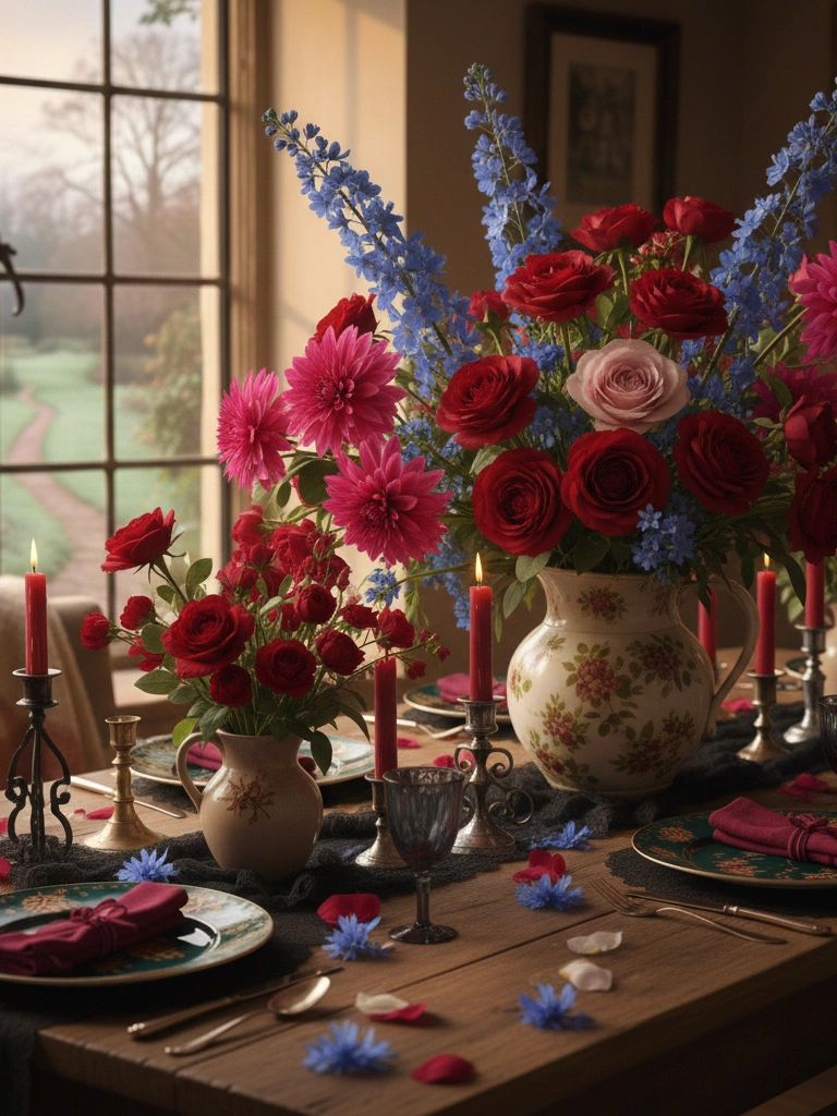 13. Cottage Valentine Tablescape Ideas