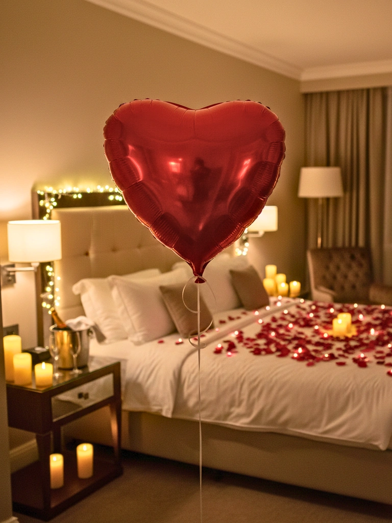 13. Giant Heart Shaped Foil Balloon as Focal Point