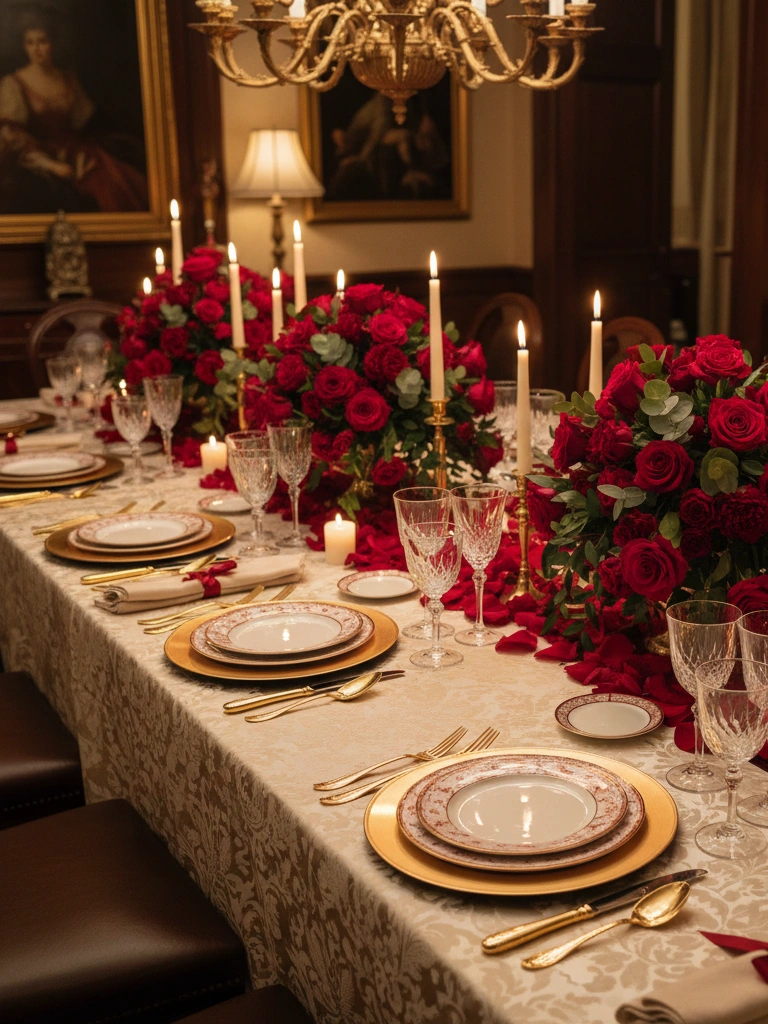 13. Luxury Valentine Tablescape Ideas