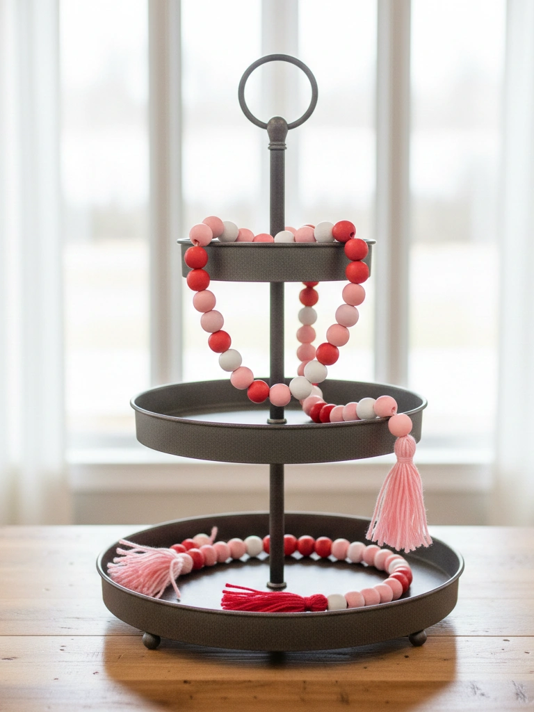 13. Painted Wooden Bead Garland