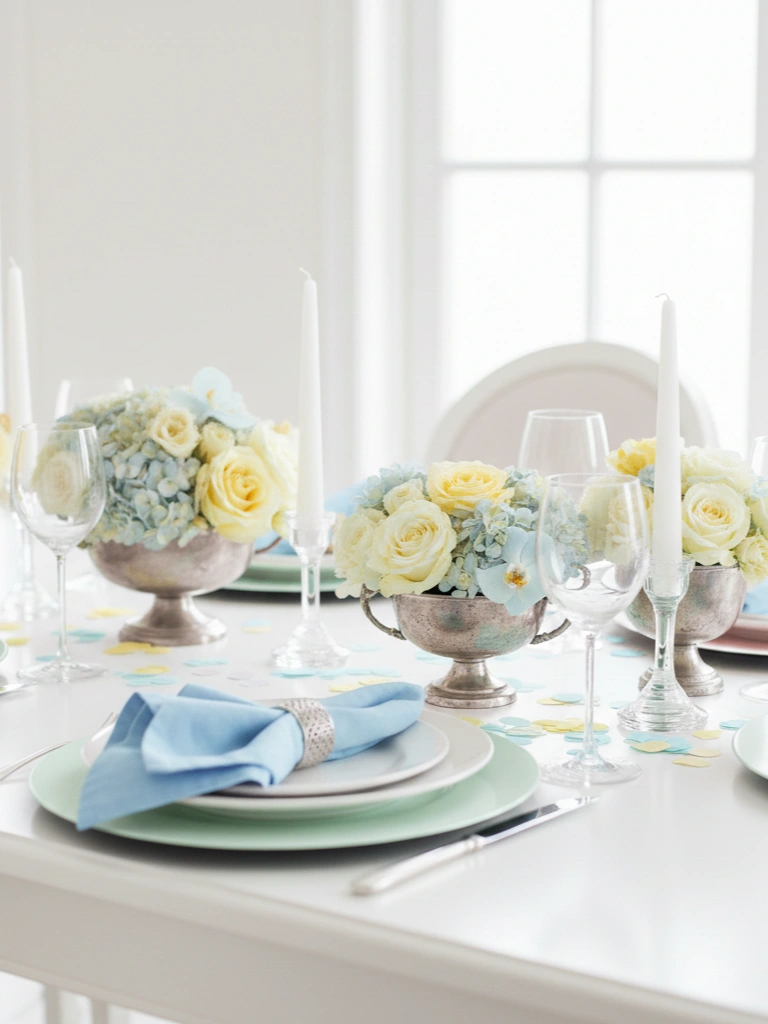 13. Pastel Valentine Tablescape Ideas