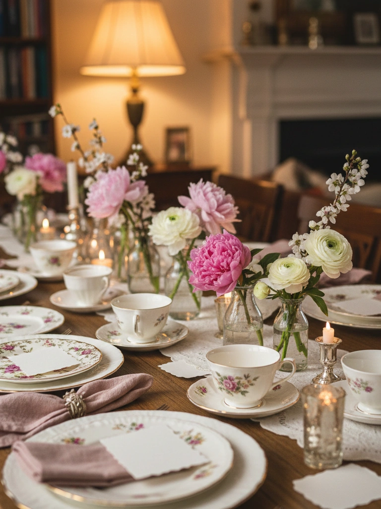 14. A Collected Valentines Day Table With Mix and Match China