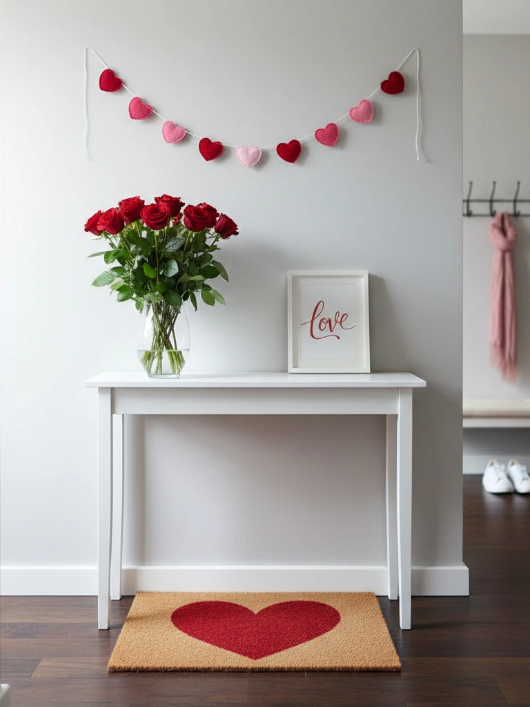 14. Apartment Entryway Valentine Welcome