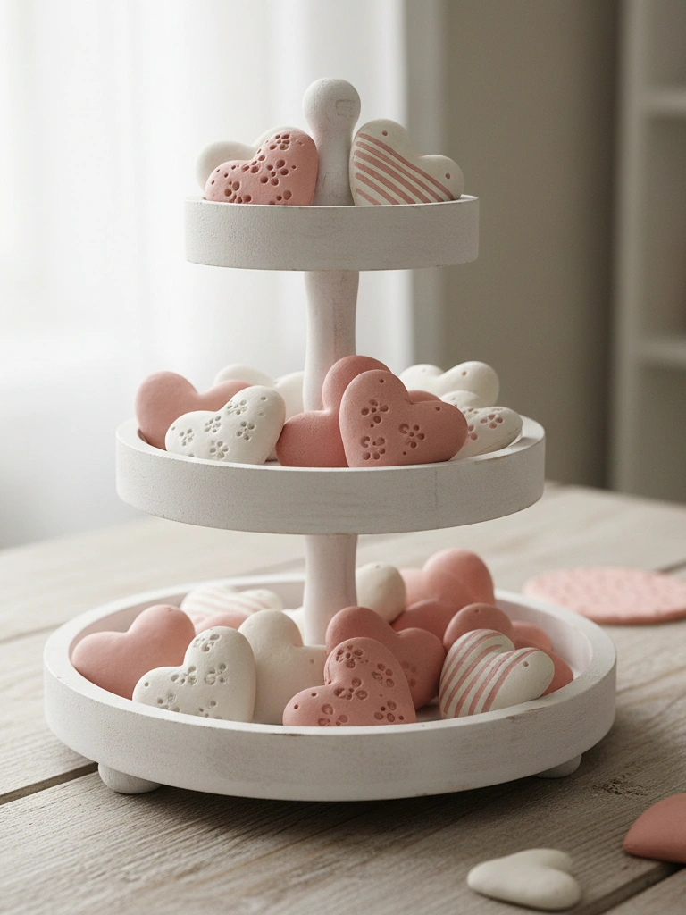 14. DIY Clay Heart Ornaments