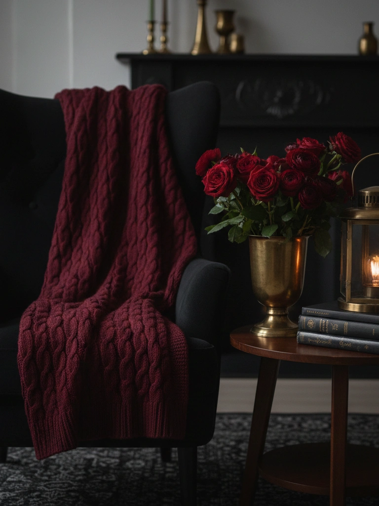 26 Beautiful Valentines Day House Decor Ideas You’ll Love 14 14. Moody Valentine look burgundy black brass