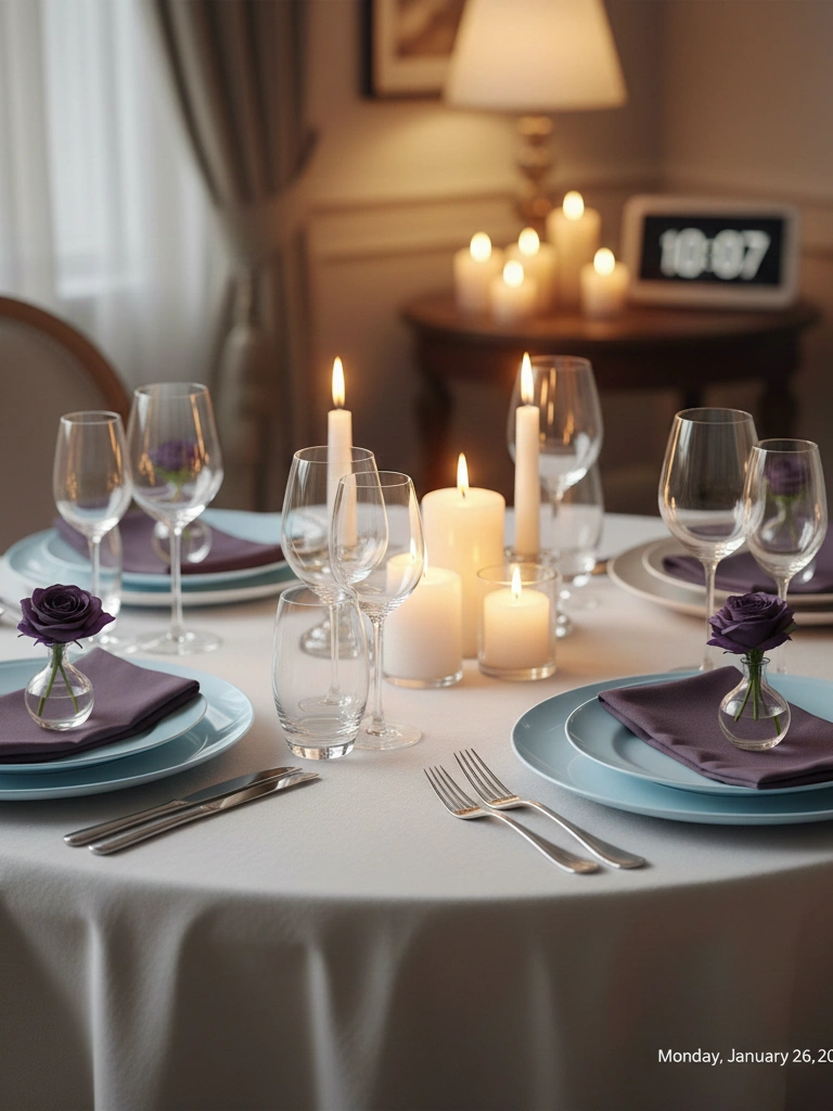 14. Soft Pink Table Setting Display