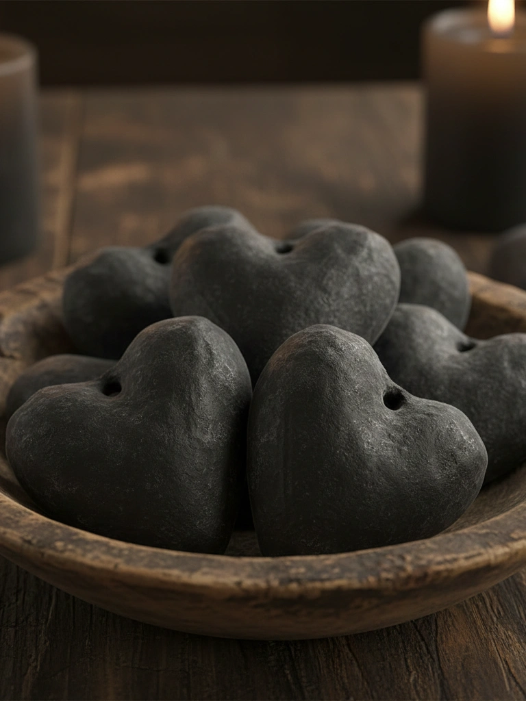 15. DIY Blackened Beeswax Hearts