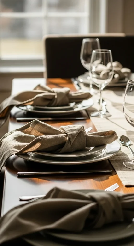 15. Relaxed Napkin Placement