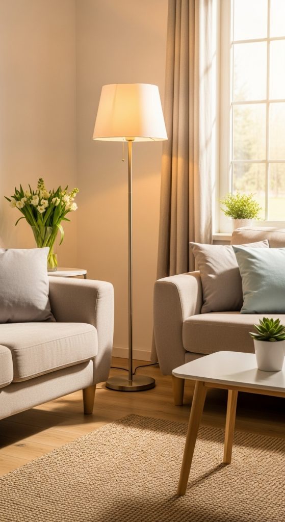 16. Floor Lamps with Light Shades