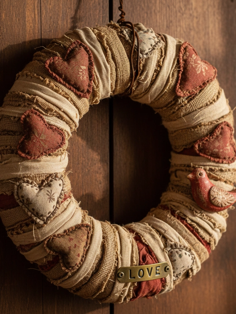 16. Grungy Cheesecloth Heart Tutorial