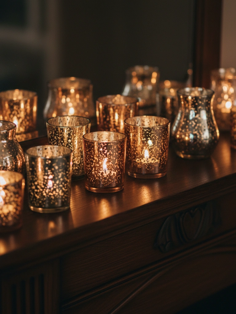 16. Mercury Glass Votive Collection
