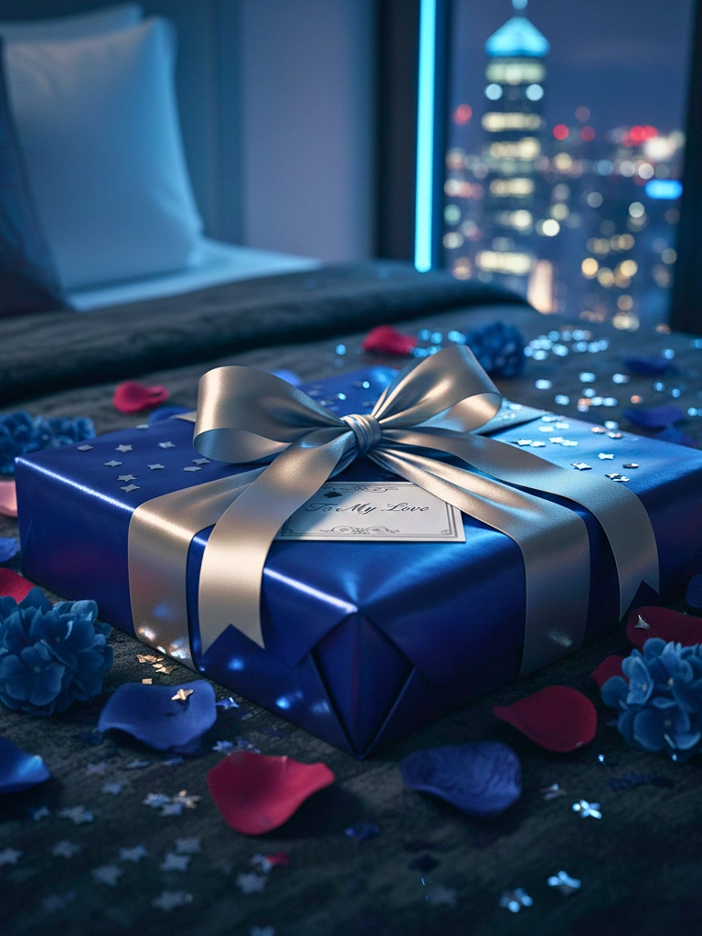 17. Personalized Gift Box Waiting on the Bed