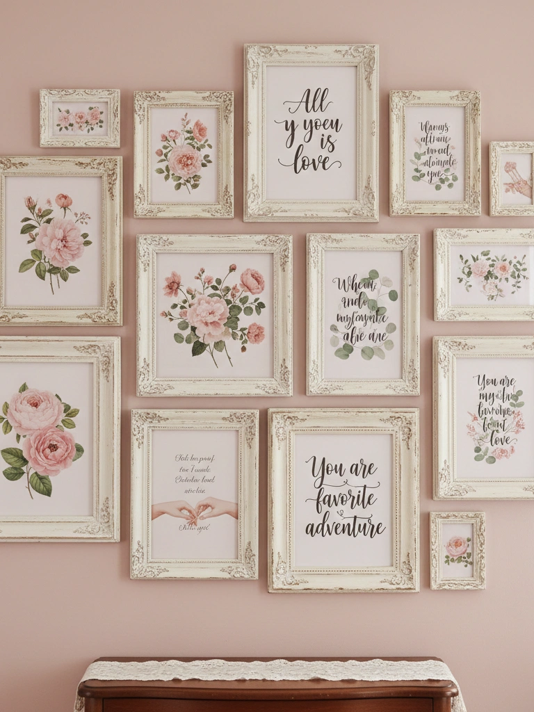 17. Thrifted Frame Valentine Art Display