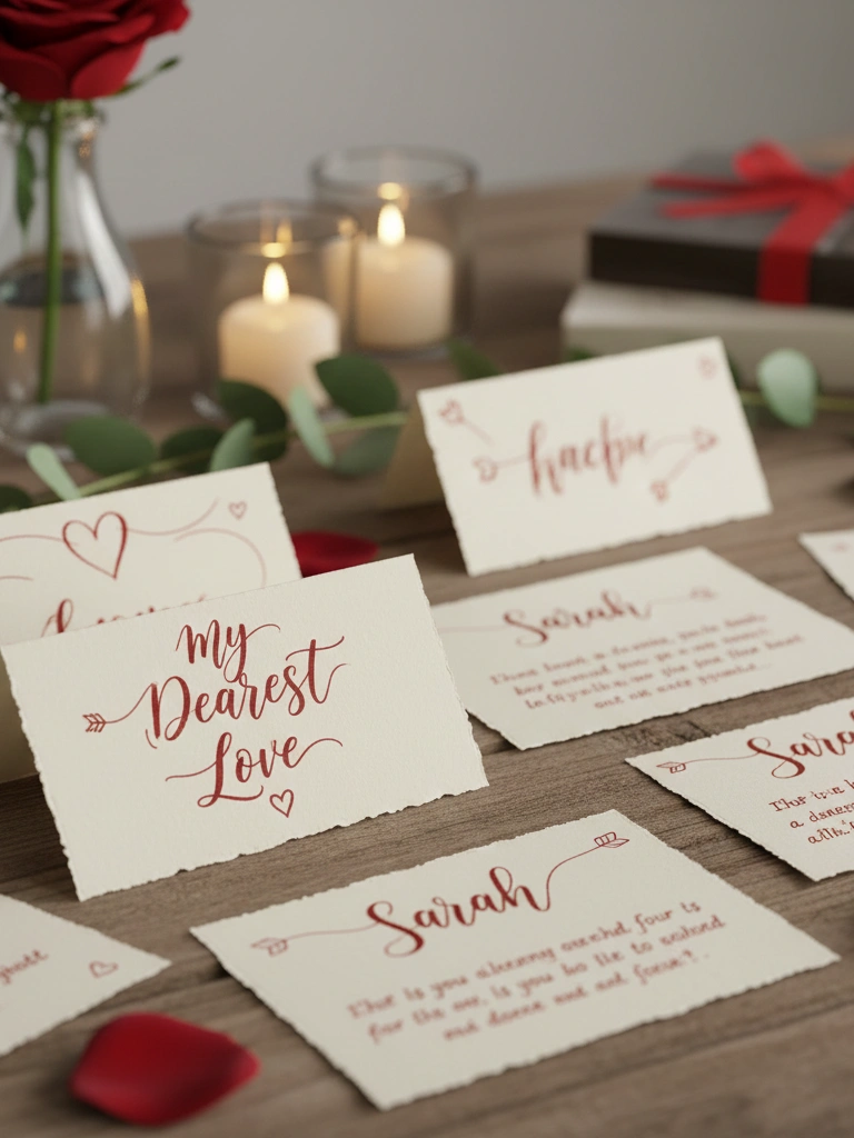 18. Handwritten Place Cards or Love Notes