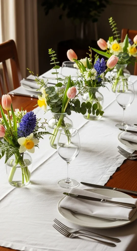 2. Simple Garden Flower Centerpieces