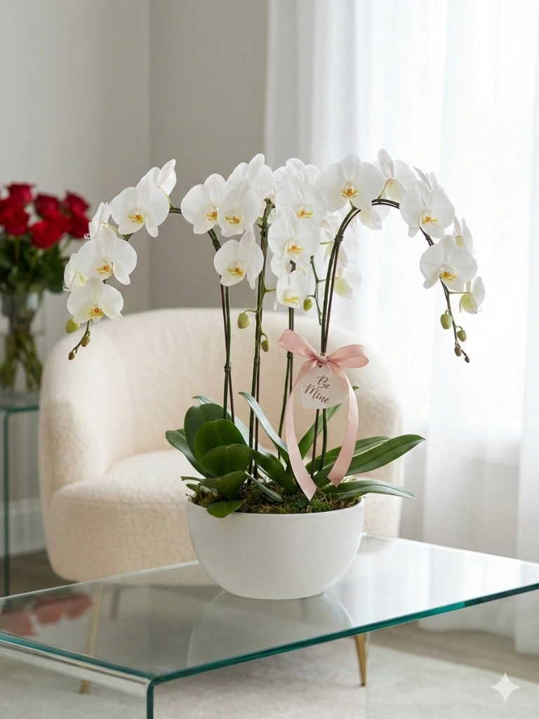 2. White Orchid Luxury Centerpiece