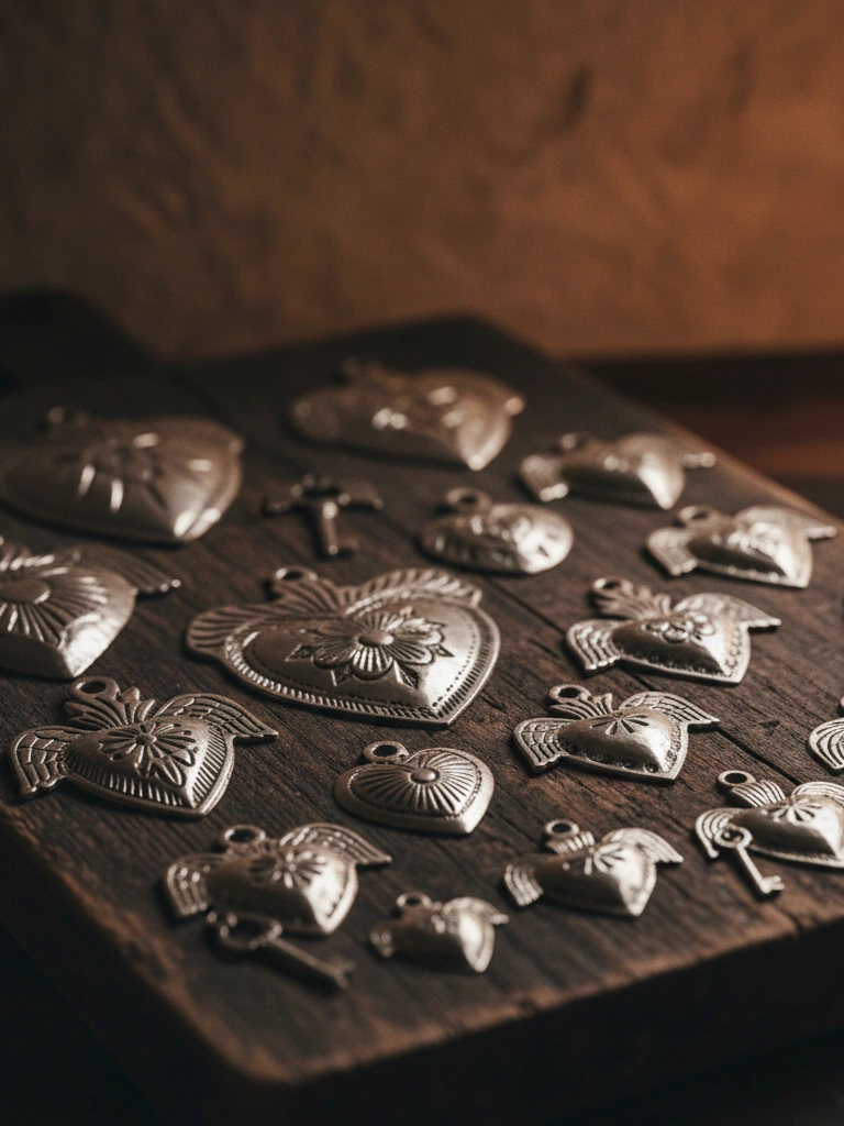 20. DIY Tin Heart Milagros Display