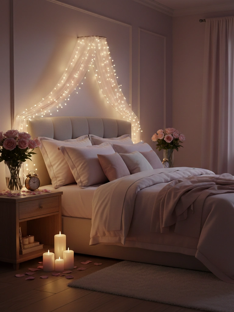 20. Light Pink Bedroom Romance Ideas
