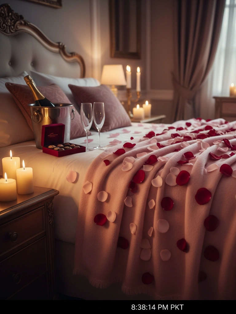 21. Cashmere Throw and Rose Petals Display 1