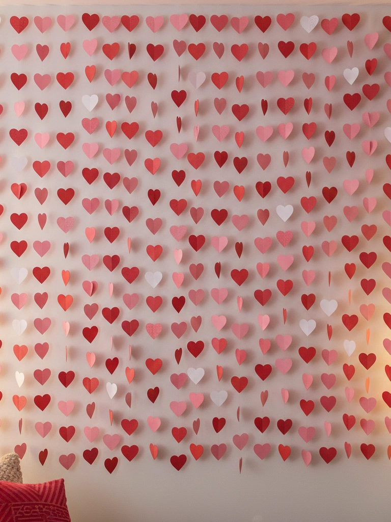 21. DIY Paper Heart Backdrop