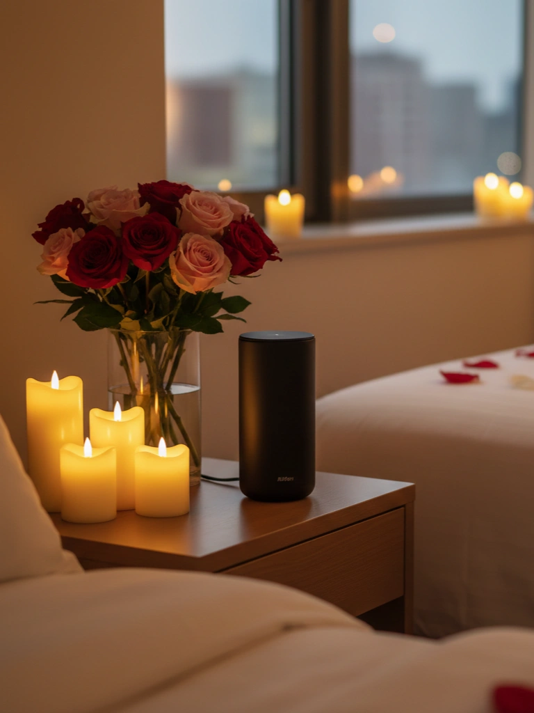 21. Romantic Playlist Playing on a Portable Speaker