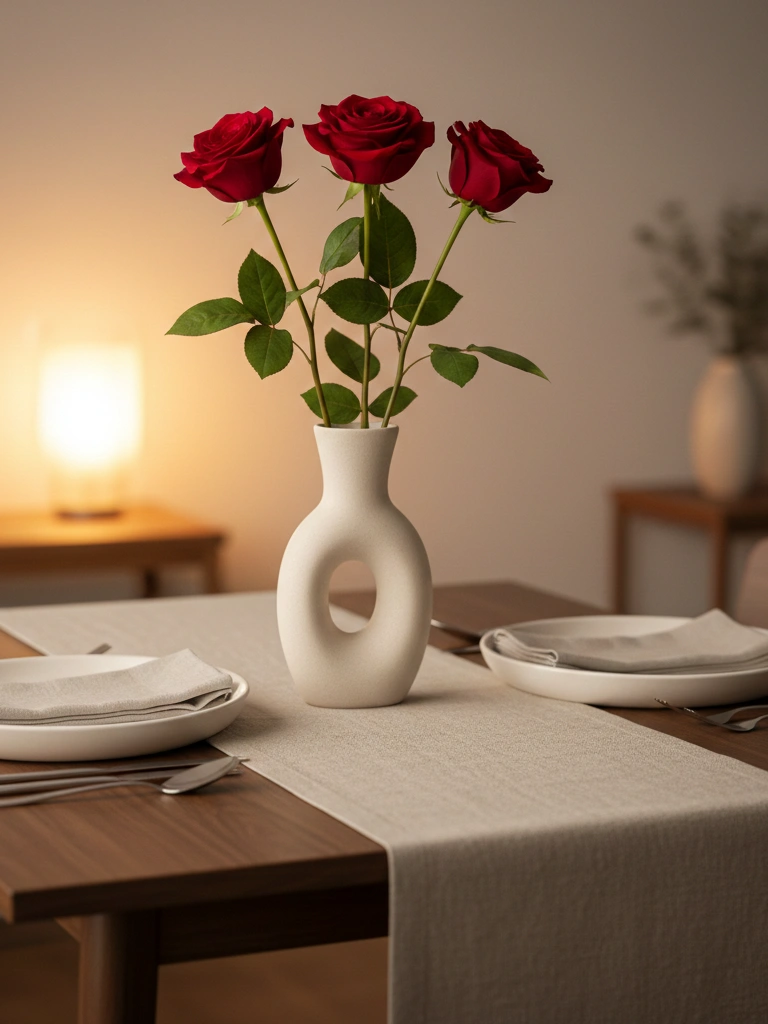 22. One Statement Vase A Minimal Valentines Day Centerpiece Idea