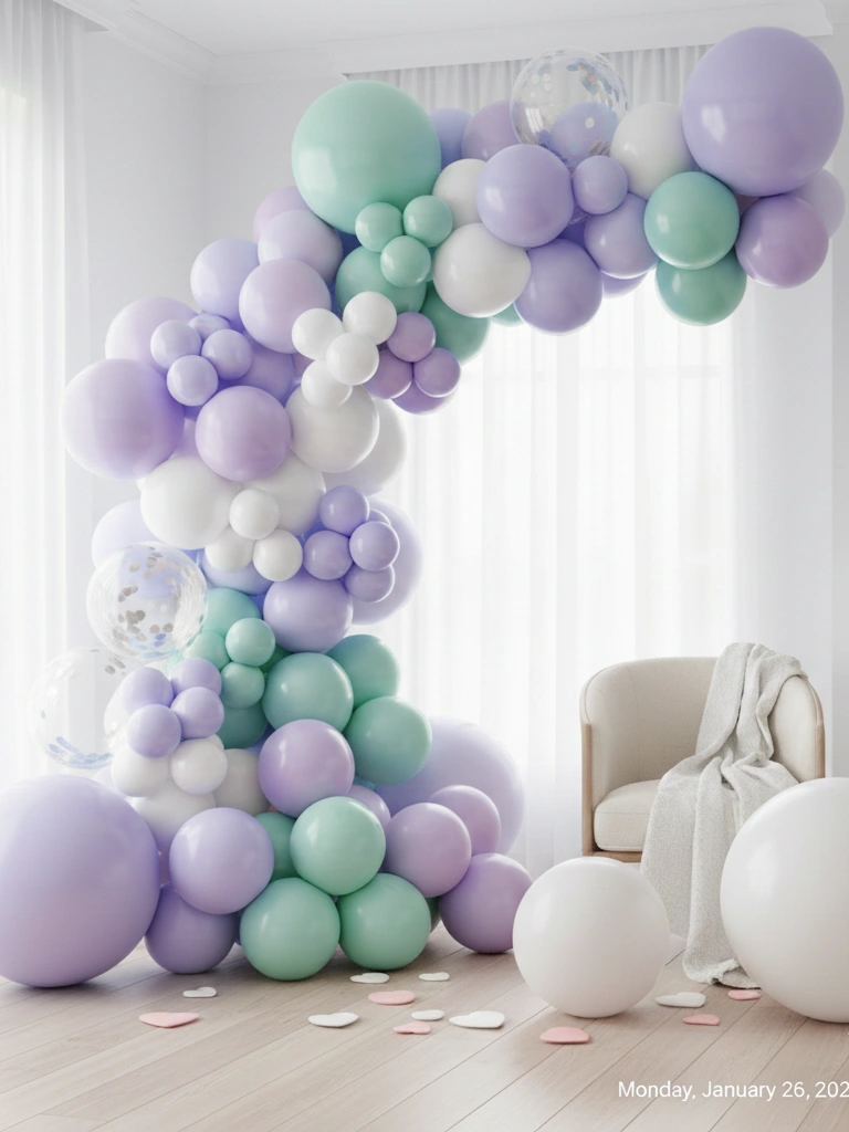 23. Pastel Balloon Arch Display