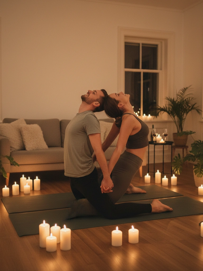 24. At Home Yoga for Relaxed Bonding Time