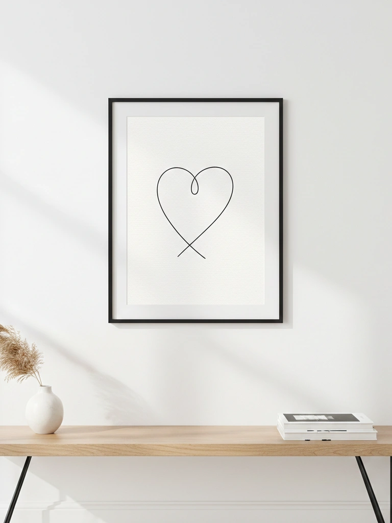 24. DIY Minimalist Love Wall Art