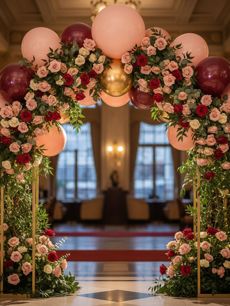 24. Luxury Balloon and Floral Arch