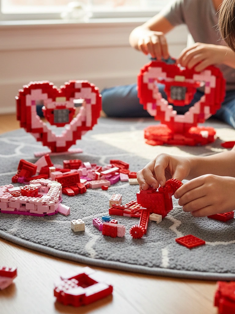 28 Valentines Day For Kids At Home 24 24. STEM LEGO Heart Build Challenge