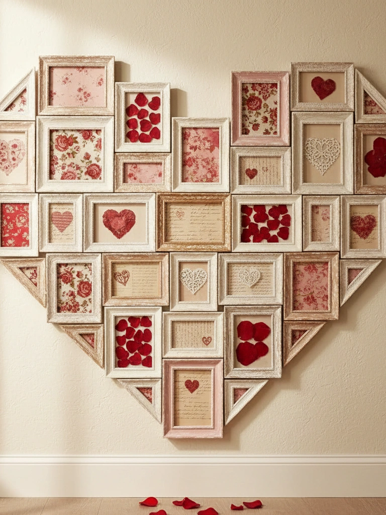26. Thrifted Frame Heart Collage