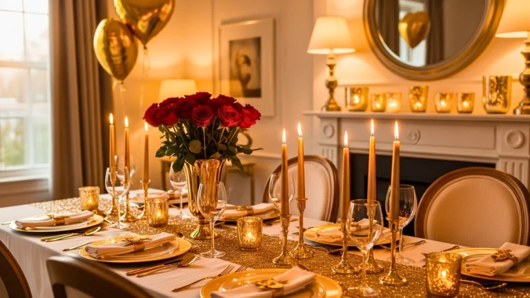 27 Gold Valentines Day Decor Ideas for a Glamorous Celebration.