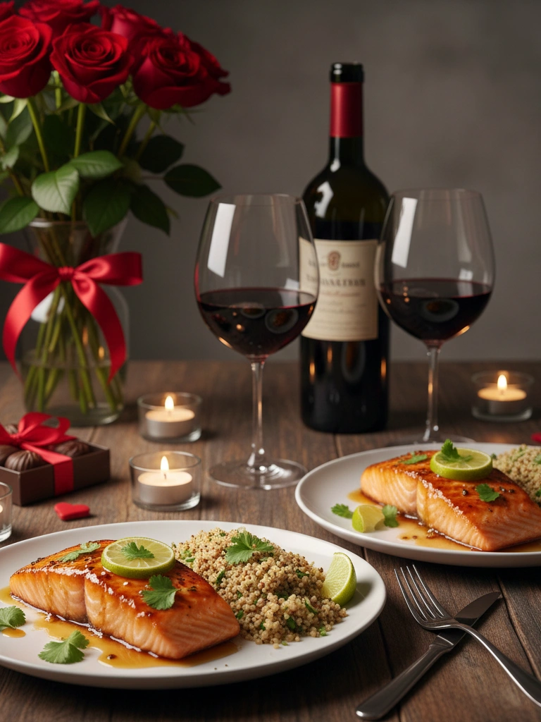 27. Gluten Free Honey Lime Salmon Quinoa Herbs