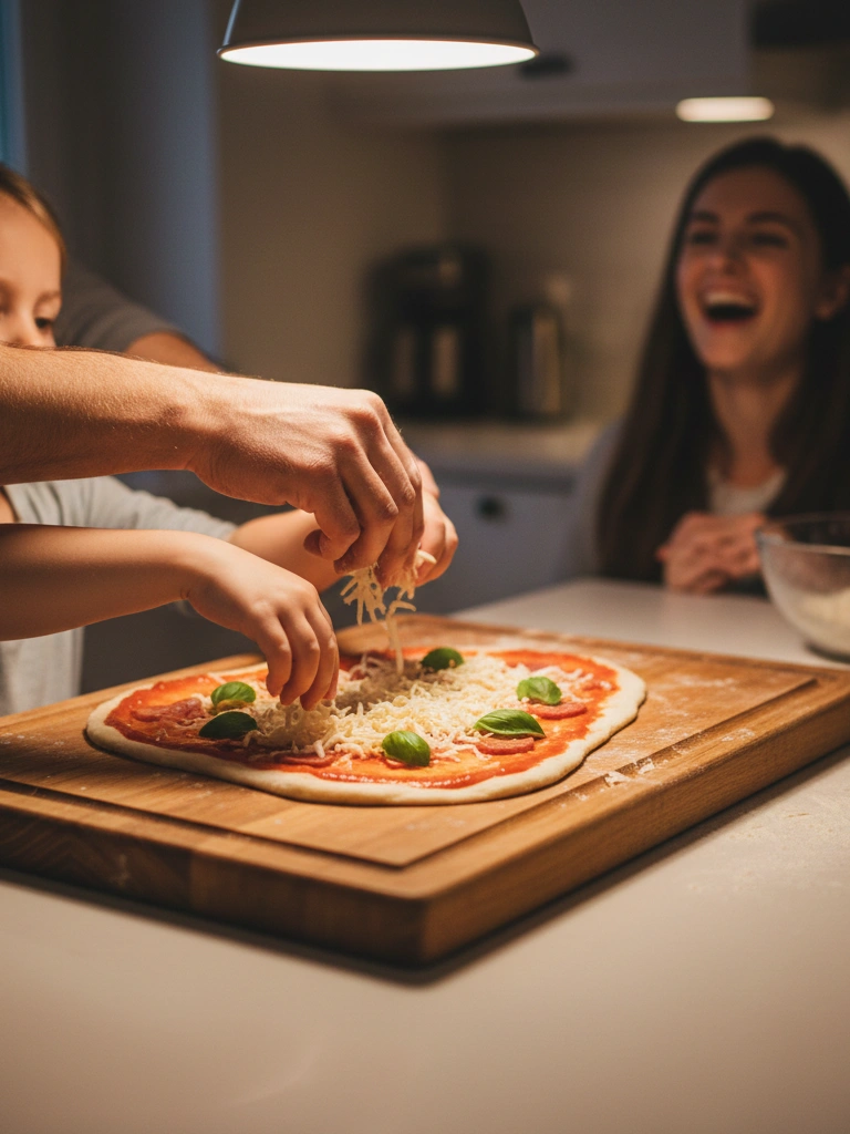 28 Valentines Day For Kids At Home 27 27. Kitchen Heart Pizza Night