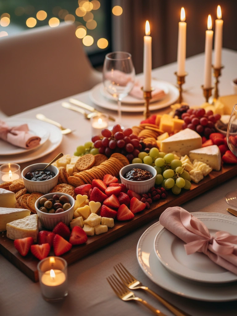 27. Valentines Day Charcuterie as Decor Pretty and Practical